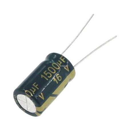 Capacitor Electrolitico De Aluminio Radial De 1500 Μfd 16 Vcc 105 °c 10 X 20 Mm.