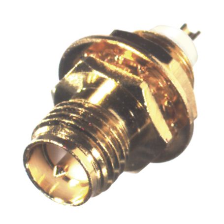 conector sma hembra inverso de montaje frontal en panel dplano soldable oro oro teflón 