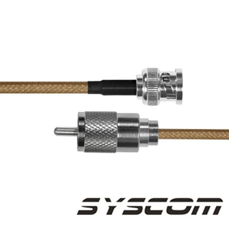(1 Pza) Jumper Con Cable Lp142 Conectores Bnc Macho/uhf (pl259) Macho.