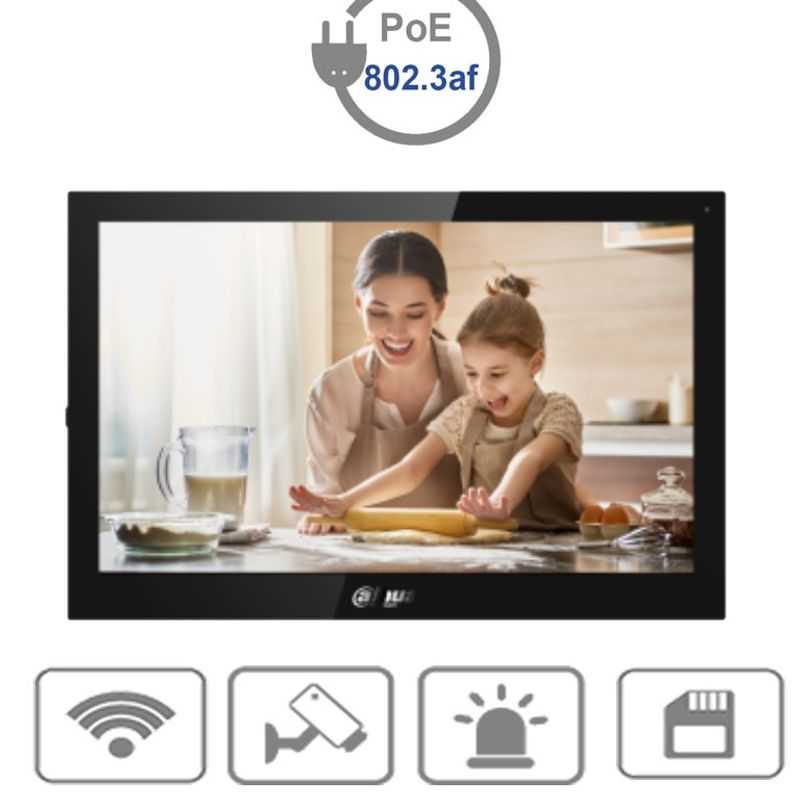Dahua Vth5341gw  Monitor Para Videoportero  O Medición De Temperatura/ 10 Pulgadas/ Android/ Wifi Y Rj45/ Pantalla Touch/ Ranura