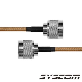 cable coaxial rg142u de 60 cm para 50 ohm con conectores n macho a n macho
