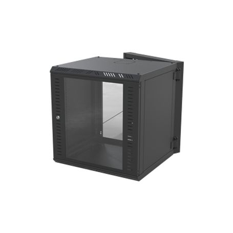 gabinete abatible para montaje en pared con rack 19 de 12 unidades ventana de cristal164552