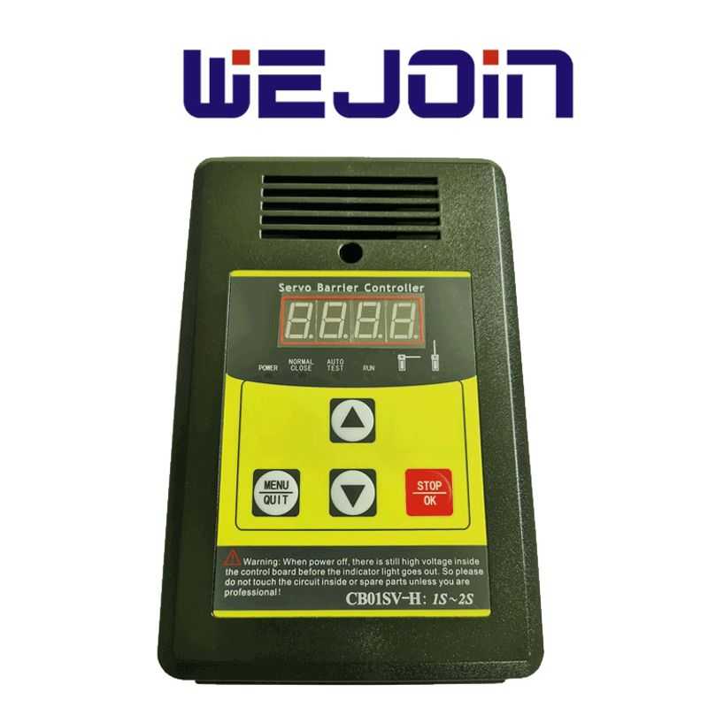 Wejoin Wjbcp04  Panel De Control Para Barrera Vehicular Con Servo Motor De 1 A 1.8 Segundos