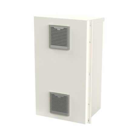 gabinete acero galv para 2 baterias pl110d12  400 x 730 x 300mm puerta ventilada acc para piso o poste no incluidos192202