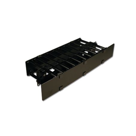 organizador de cable horizontal rs3 doble para rack de 19in 4in de profundidad 2ur