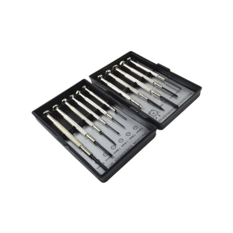 Juego De 11 Minidesarmadores De Precisión 6planos 3phillips 1punzón Y 1magneto Almacenados En Estuche De Plástico. Juego De 11 Minidesarmadores De Precisión 6planos 3phillips 1punzón Y 1magneto Almacenados En Estuche De Plástico.