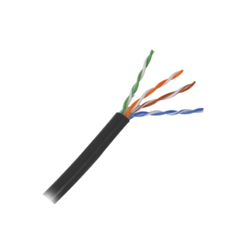 5 Metros De Cable Cat5e Con Gel Para Exterior Color Negro Para Aplicaciones En Sistemas De Redes De Datos Y Cableado Estructurad