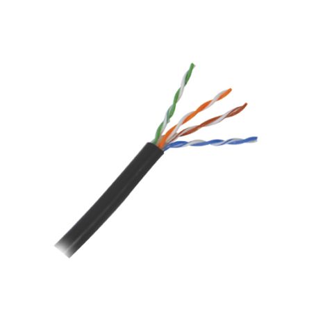 5 metros de cable cat5e con gel para exterior color negro para aplicaciones en sistemas de redes de datos y cableado estructura