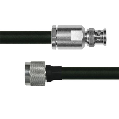 Cable Coaxial Rg214/u De 110 Cm En 50 Ohm 0.425 Cd4 Ghz Con Conectores Bnc Macho A N Macho.