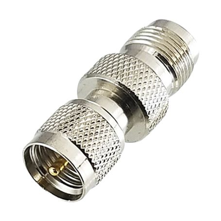 adaptador en linea de conector mini uhf macho a tnc hembra niquel oro teflón