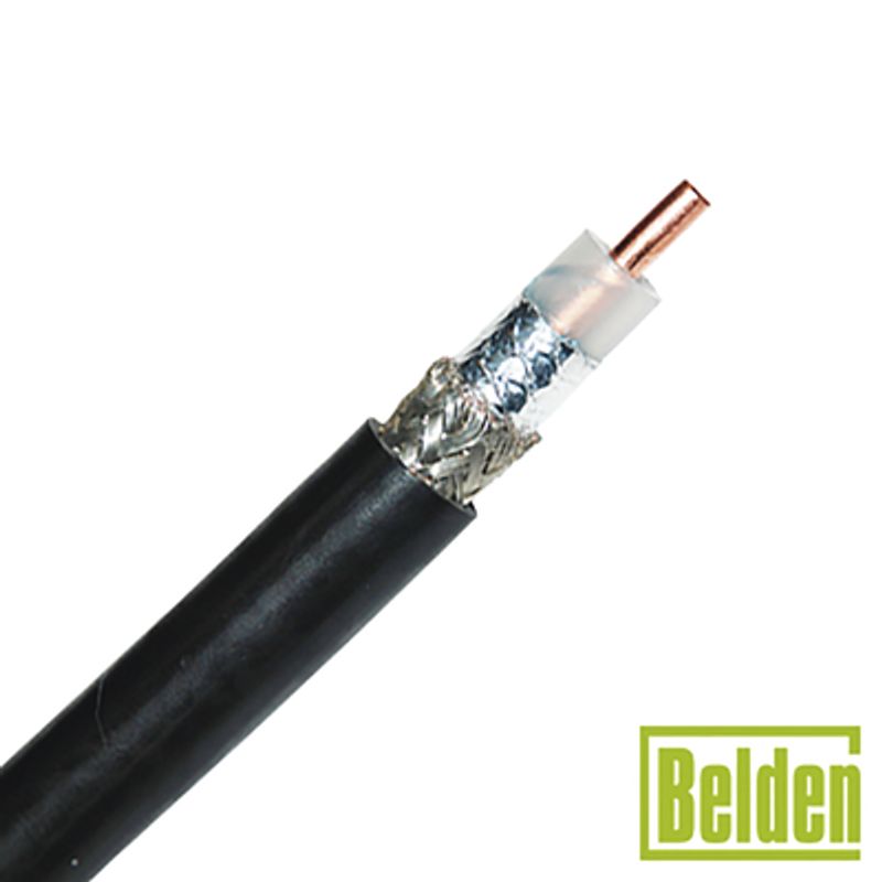 Retazo De 3 Metros De Cable Coaxial Tipo Rg8/u Conductor Central De 2.74 Mm En Cobre Sólido Cal. 10 Con 90 De Blindaje De Malla 