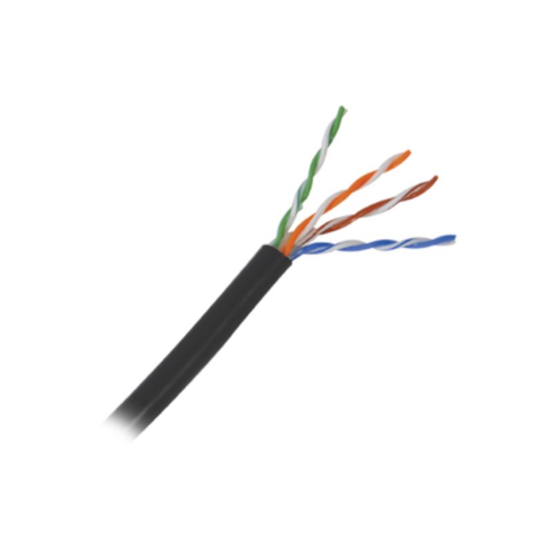 45 Metros De Cable Cat5e Con Gel Para Exterior Color Negro Para Aplicaciones En Sistemas De Redes De Datos Y Cableado Estructura