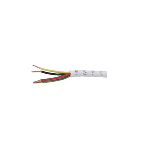 retazo de 30 metros de alambre  4 x 22 awg  tipo cmcl2 uso interior de color blanco para aplicaciones de alarmas de intrusión  