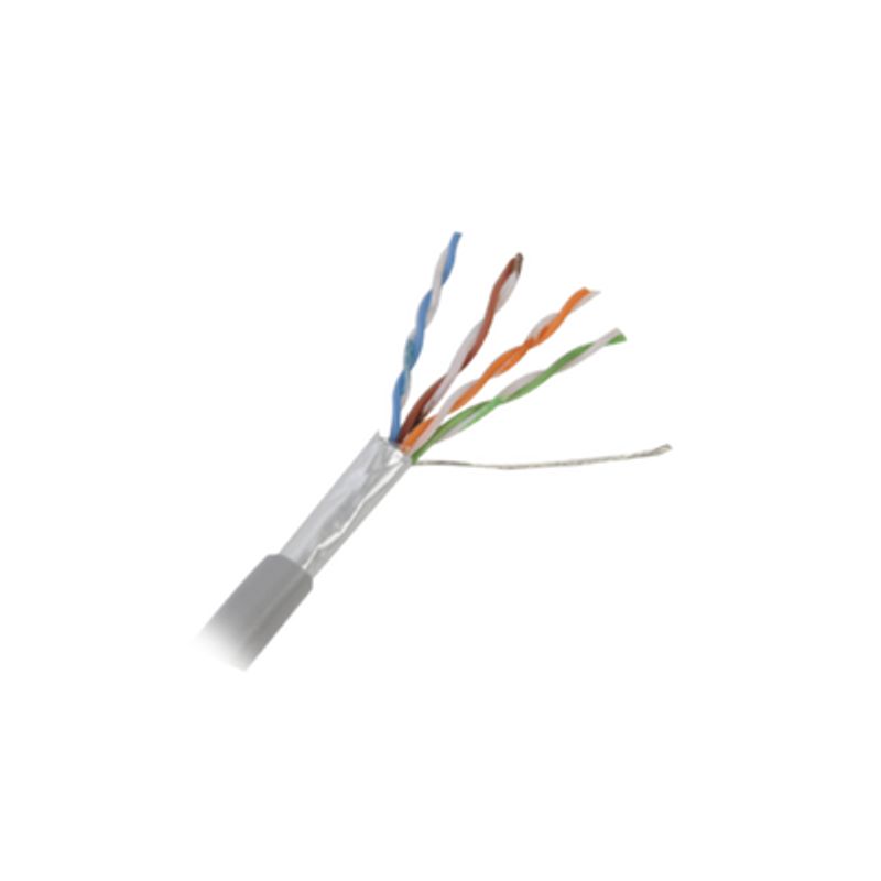 Retazo De 10 Mts De Cable Cat5e Ftp Escut Ul Cmr Color Gris Para Aplicaciones En Cctv Y Redes De Datos. Uso En Intemperie