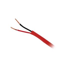 retazo de 35 metros de alambre18 awg 2 conductores tipo fpl de color rojo para aplicaciones en sistemas de detección de incendi
