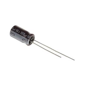 capacitor electrolitico de aluminio radial de 100 µfd 16 vcc 105 °c 50 x 11 mm