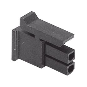 receptáculo de dos posiciones en conector rectangular de carcasa negra de 0118 300 mm molex