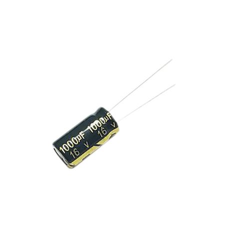 capacitor electrolitico de aluminio radial de 1000 µfd 16 vcc 105 °c 10 x 15 mm