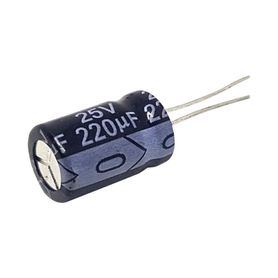  capacitor electrolitico radial de aluminio 220 µfd 25 vcc 105 °c 8 x 11 mm
