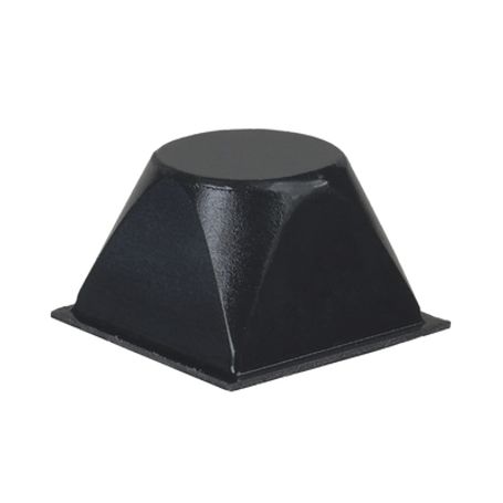 base cuadrada cónica negra de poliuretano 205 x 205 x 13 mm