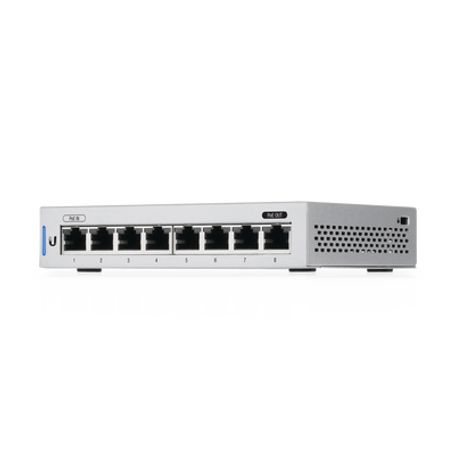 switch unifi administrable capa 2 de 8 puertos gigabit 7 ethernet y 1 poe pasivo 48v91256