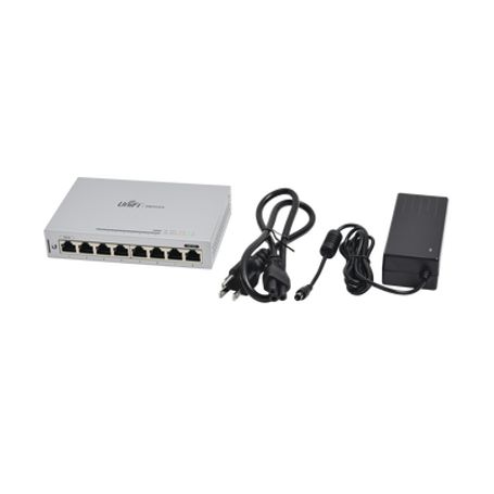 Switch Unifi Administrable Capa 2 De 8 Puertos Gigabit (7 Ethernet Y 1 Poe Pasivo 48v)