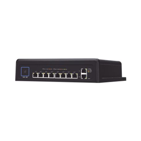 Switch Industrial Unifi Poe De 10 Puertos Gigabit (8 X 802.3bt Y 2 X Ethernet) Para Temperaturas Extremas