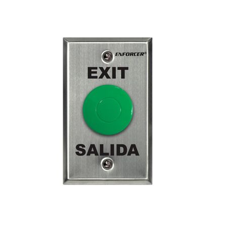 Secolarm Sd7201gcpe1q  Placa Con Botón Para Presionar De Color Verde De Salida. Exit Y Salida Spdt 
