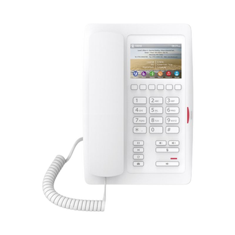 (h5 Color Blanco)teléfono Para Hoteleria Profesional De Gama Alta Con Pantalla Lcd De 3.5 Pulgadas A Color 6 Teclas Programables