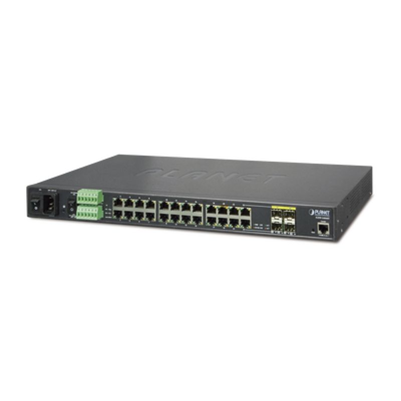 Switch Industrial Administrable 24 Puertos 1000mbps Con 4 Puertos Sfp