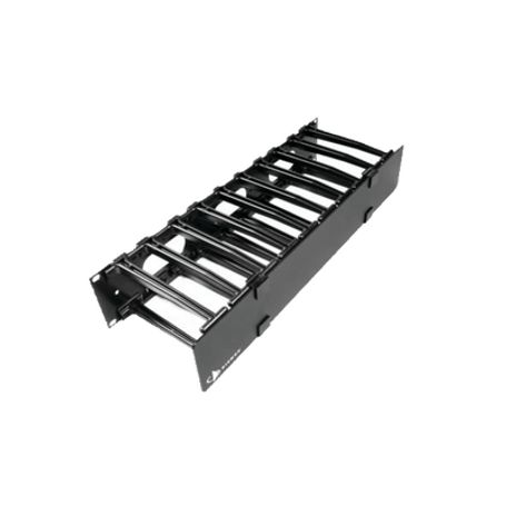 organizador de cable horizontal routeit sencillo para rack de 19in 6in de profundidad 1ur