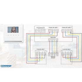 commax cdv43y  monitor para video portero commax de 43 pulgadas soporta 2 frentes de calle y auricular 29041 conexión a 4 hilos