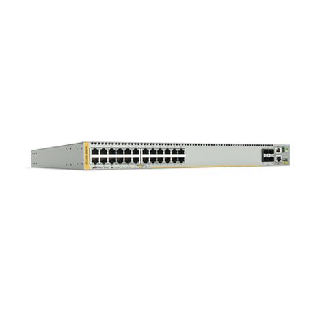 switch stackeable capa 3 24 puertos 101001000 mbps  4 puertos sfp 10 g y dos bahias hotswap psu versión federal