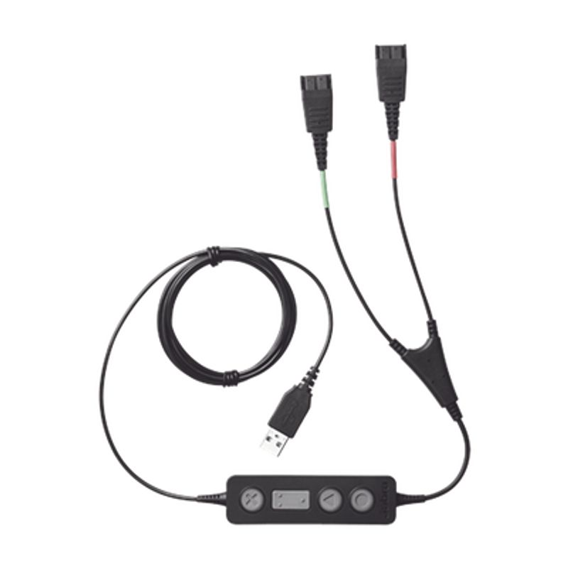 Jabra Link 265 Usb/qd Cable De Entrenamiento Para Conectar 2 Diademas Simultaneas Con Puerto Usb (26509)