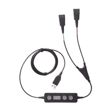 Jabra Link 265 Usb/qd Cable De Entrenamiento Para Conectar 2 Diademas Simultaneas Con Puerto Usb (26509)