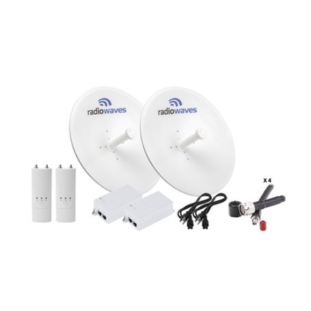 enlace backhaul completo de alta capacidad y estabilidad hasta 28 km incluye 2 radios c5c 2 antenas spd252ns de 29 dbi 4 jumper