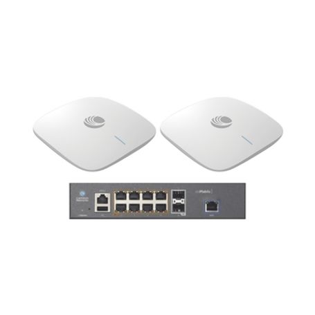 starter kit wifi empresarial de 2 access point xv22x y 1 switch poe ex1010p