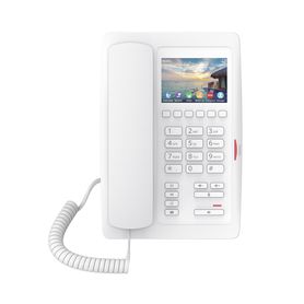 h5w color blancoteléfono ip wifi para hoteleria profesional de gama alta con pantalla lcd de 35 pulgadas a color 6 teclas progr