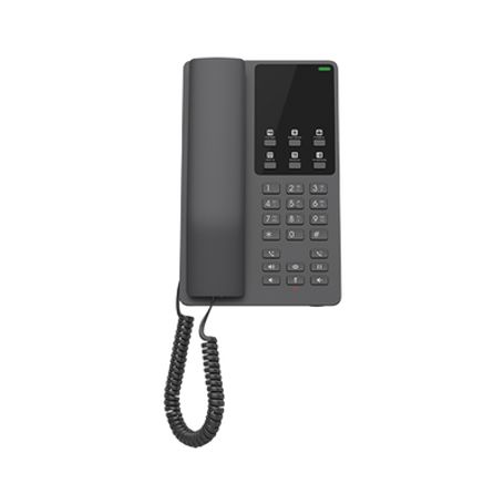 Teléfono Ip Hotelero 2 Lineas Sip Con 2 Cuentas Codec Opus Ipv4/ipv6 Color Negro Con Gestión En La Nube Gdms