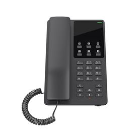 teléfono ip hotelero 2 lineas sip con 2 cuentas codec opus ipv4ipv6 color negro con gestión en la nube gdms214680