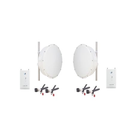 kit de 2 radios r5aclite 2 antenas de 30 dbi con rango de frecuencias 4965 ghz incluye jumpers y radomo ideal para distancias d