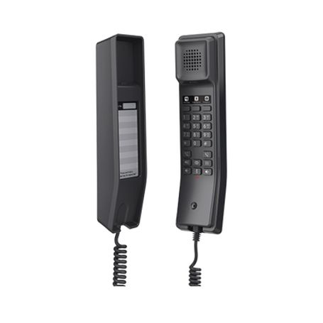 Teléfono Ip Hotelero 2 Lineas Sip Con 2 Cuentas Codec Opus Ipv4/ipv6 Color Negro Con Gestión En La Nube Gdms