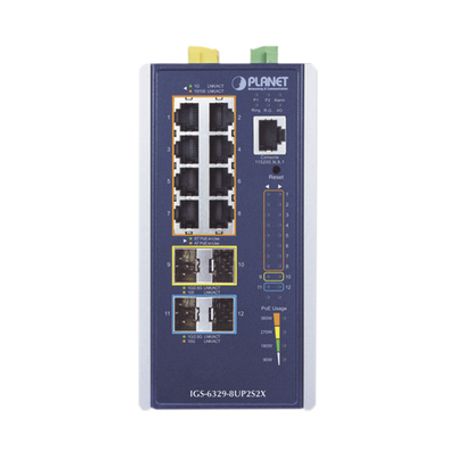 Switch Industrial Administrable Capa 3 Con 8 Puertos Poe Gigabit 802.3bt 2 Puertos Sfp De 1 G / 2.5 G 2 Puertos Sfp 10 G