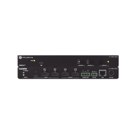 Omega Matrix Switcher With 2x Hdmi And 1x Usbc And 2x Hdmi Outputs. 