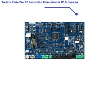 dsc pro basic  paquete pro 32 zonas con comunicador ip integrado panel hs3032 teclado hs2lcdpro  fuente hs65wpsna  sensor lc100