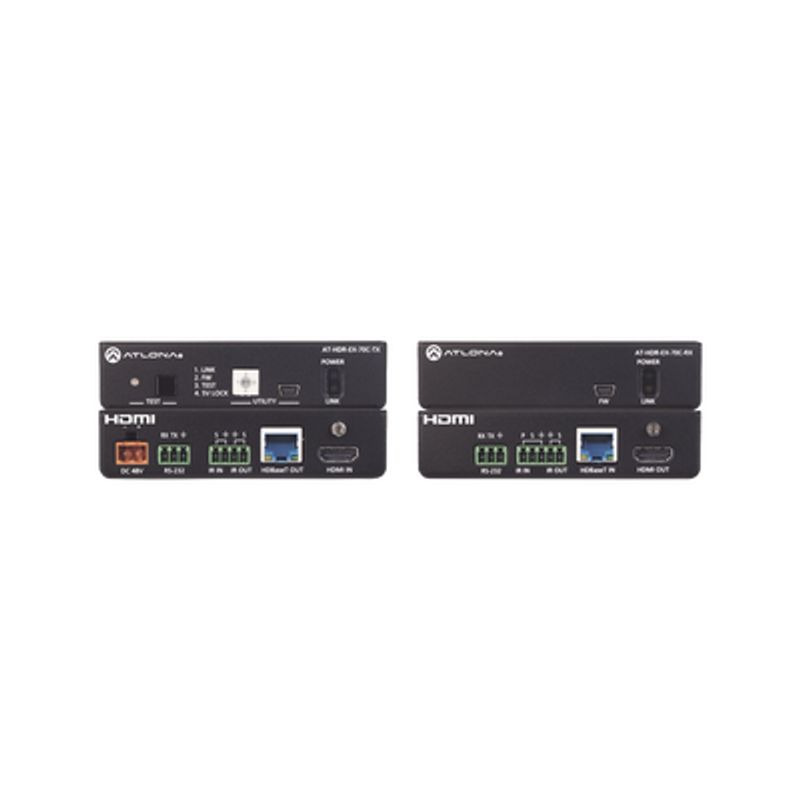 Atlona 4k Hdr Transmitter And Receiver Set W/ir   Rs232   And Poe 