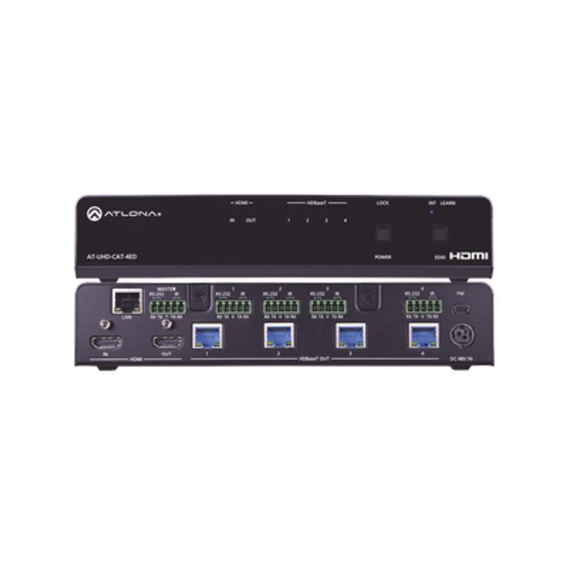 4k/uhd Hdbaset Hdmi 1 X 4 Extended Distance Distribution Amplifier 