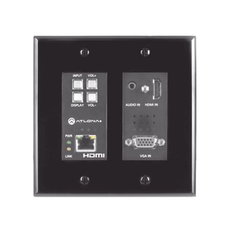 tx only twoinput wall plate switcher for hdmi and vga sources black 209252