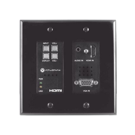 (tx Only) Twoinput Wall Plate Switcher For Hdmi And Vga Sources (black) 