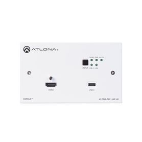 atlona dual gang tx wall plate with usb pass through for europe209790